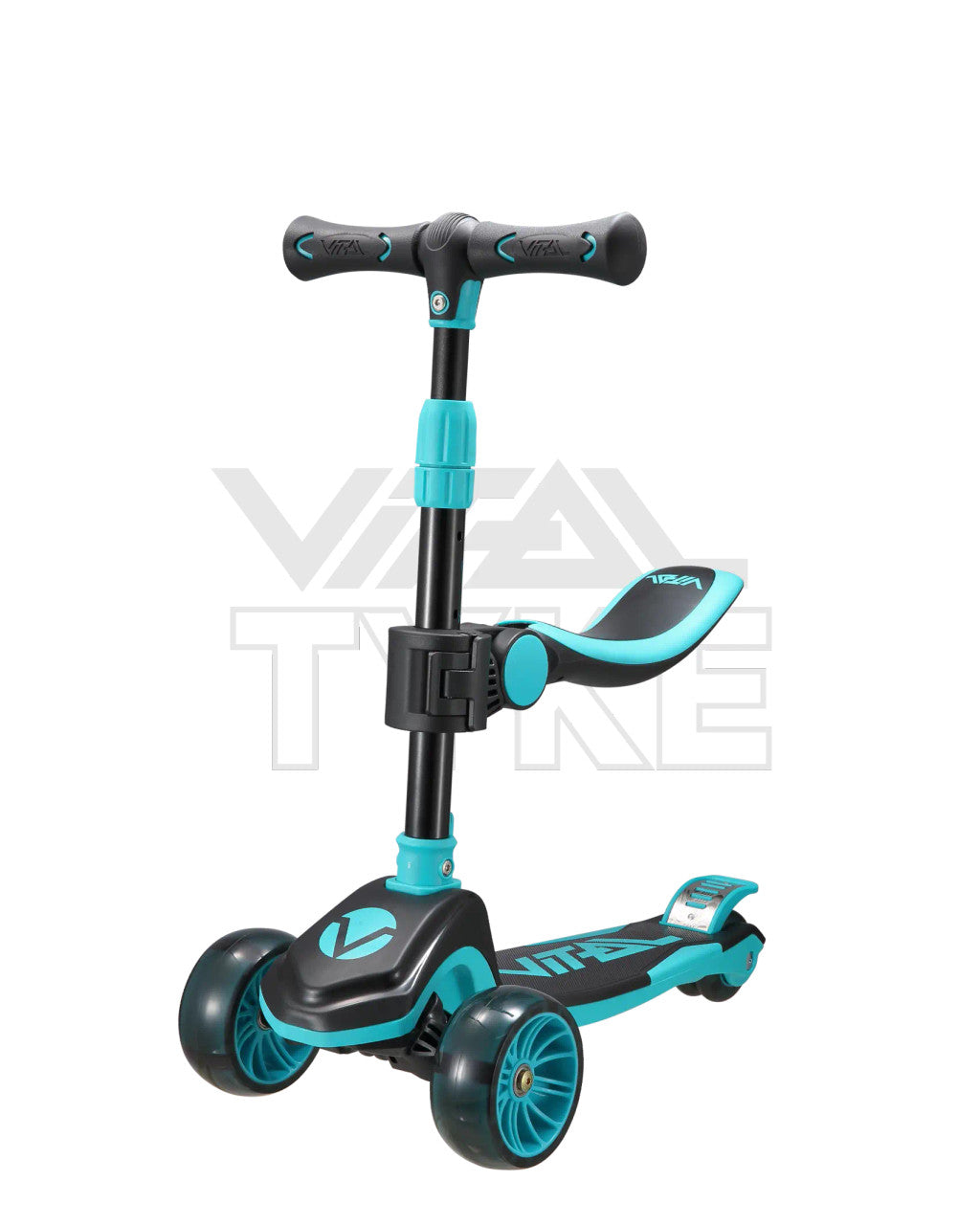 Vital Tyke Trottinette 3 roues Turquoise - La Cabane de la Glisse