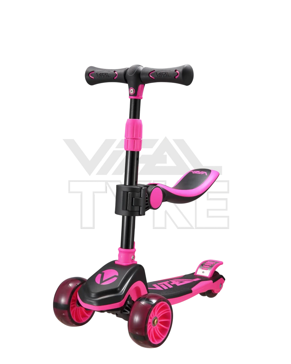 Vital Tyke Kids Scooter 3-wheel Pink — vue 1