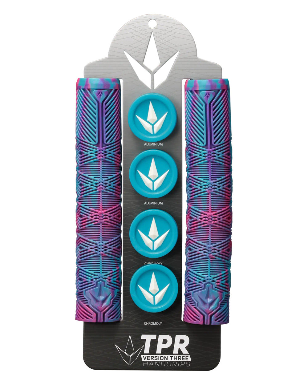 BLUNT V3 Freestyle Scooter Grips Pink Turquoise and Purple — vue 1
