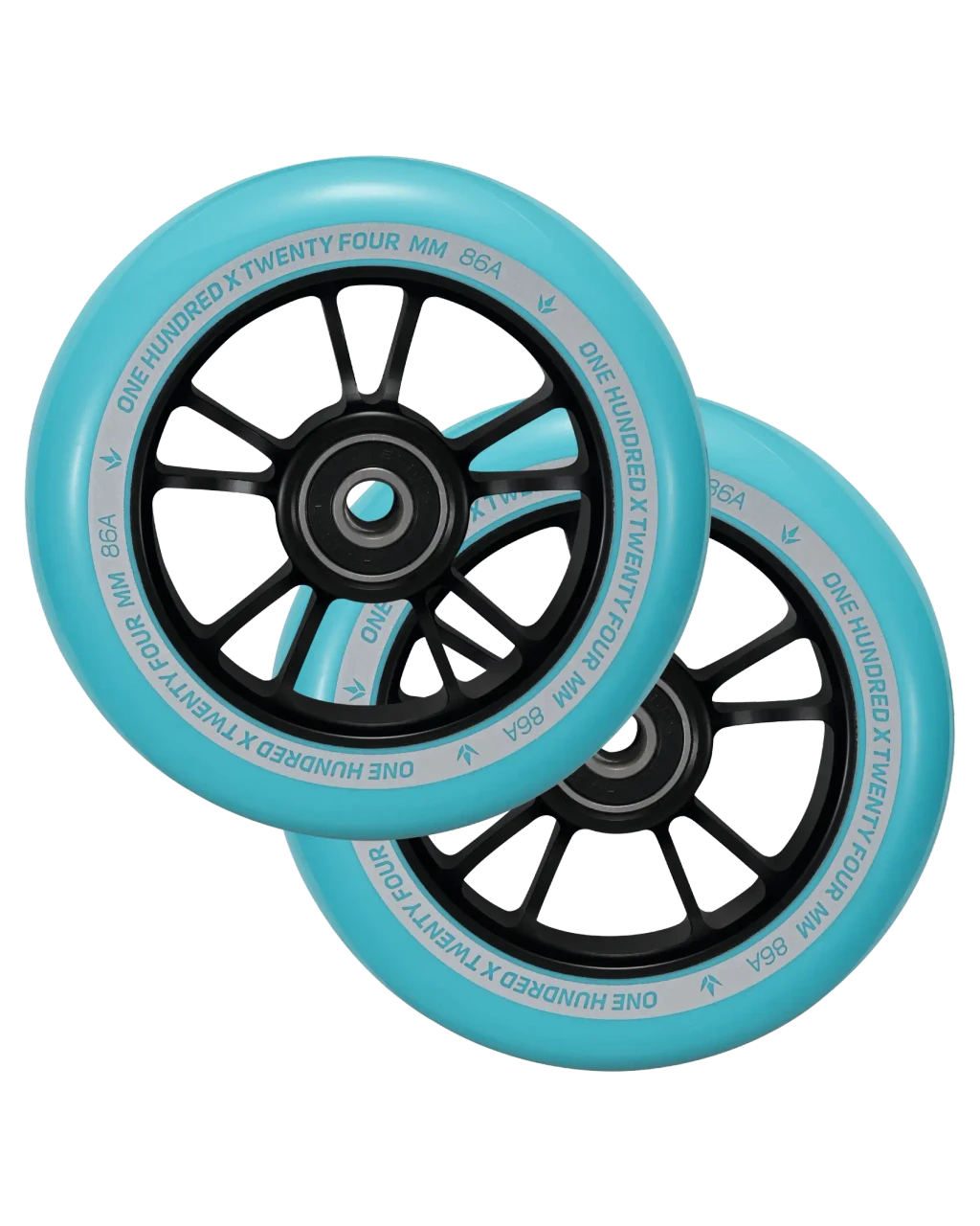 BLUNT Roue 100mm Noir et Turquoise paire - La Cabane de la Glisse