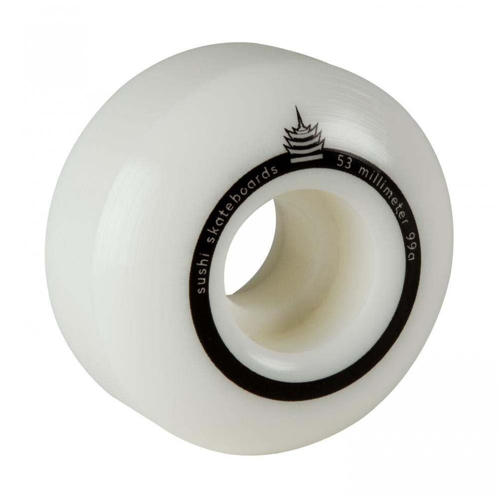 Roues Sushi Pagoda Team V2 53mm blanches pack de 4