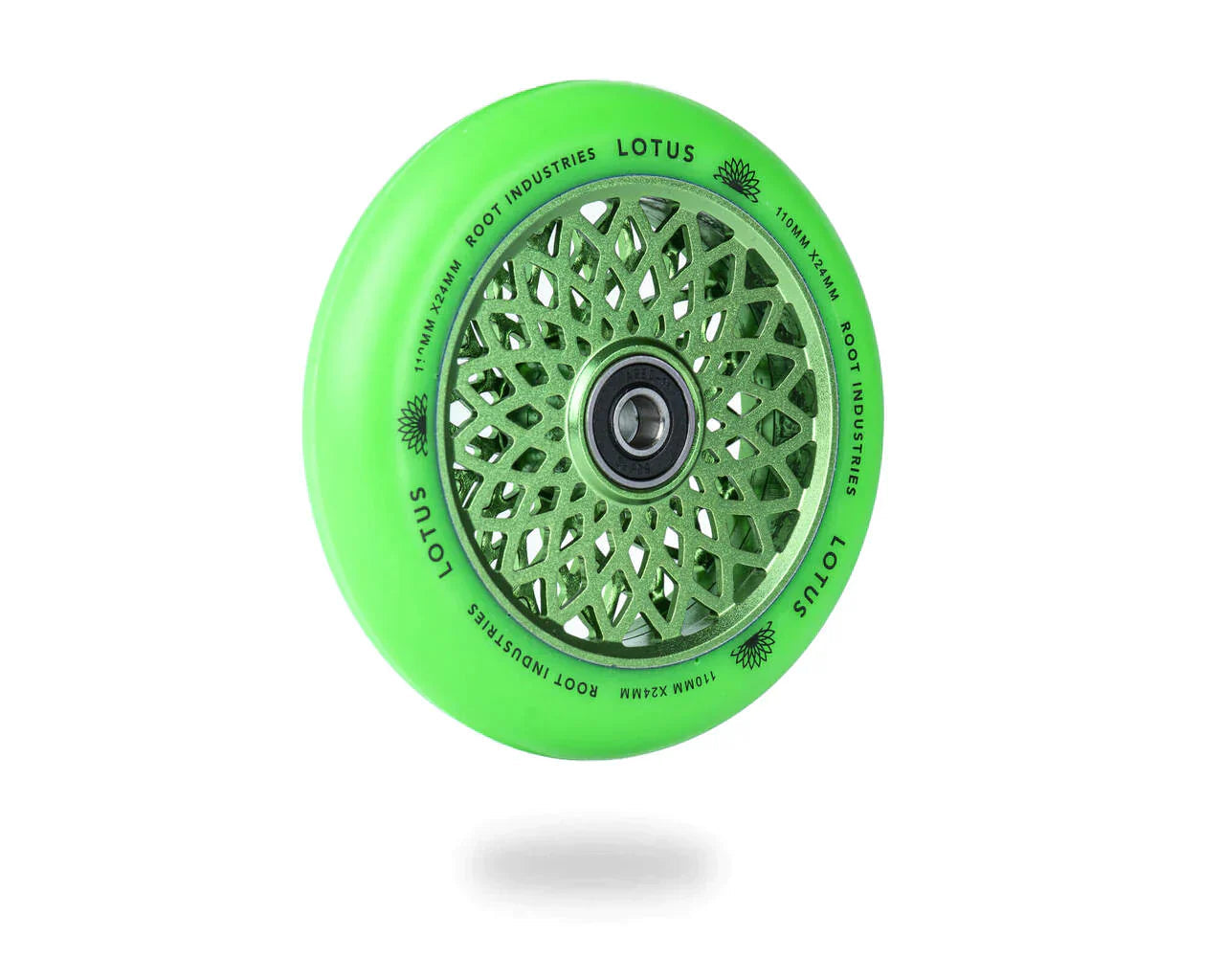 Roue Root Industries Lotus 110mm Radiant Green trottinette freestyle