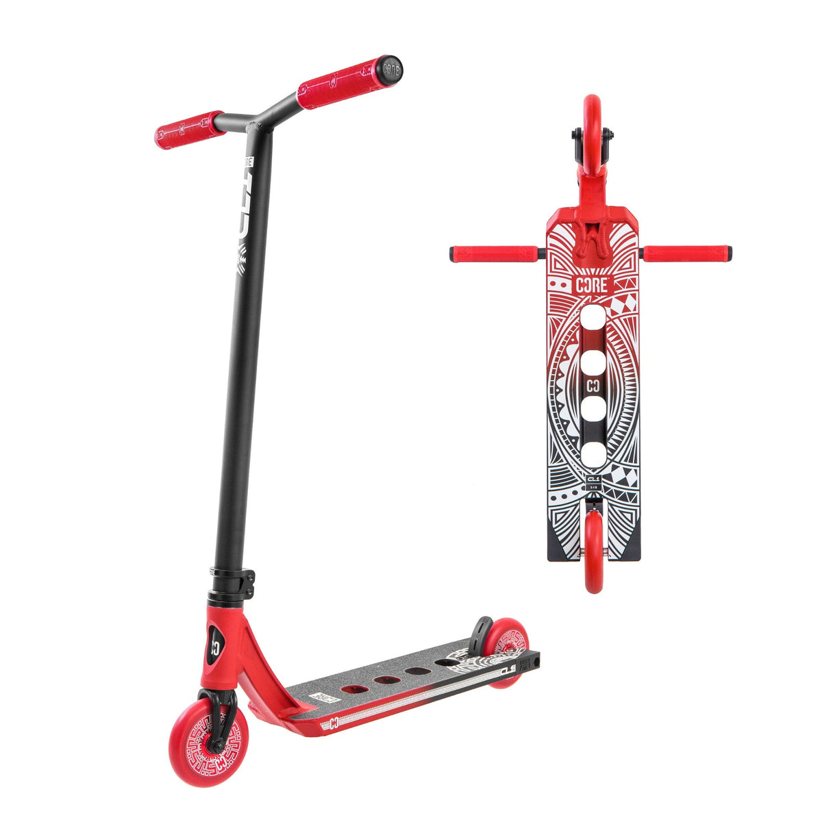 CORE CL1 Trottinette Freestyle Complète Noir et Rouge