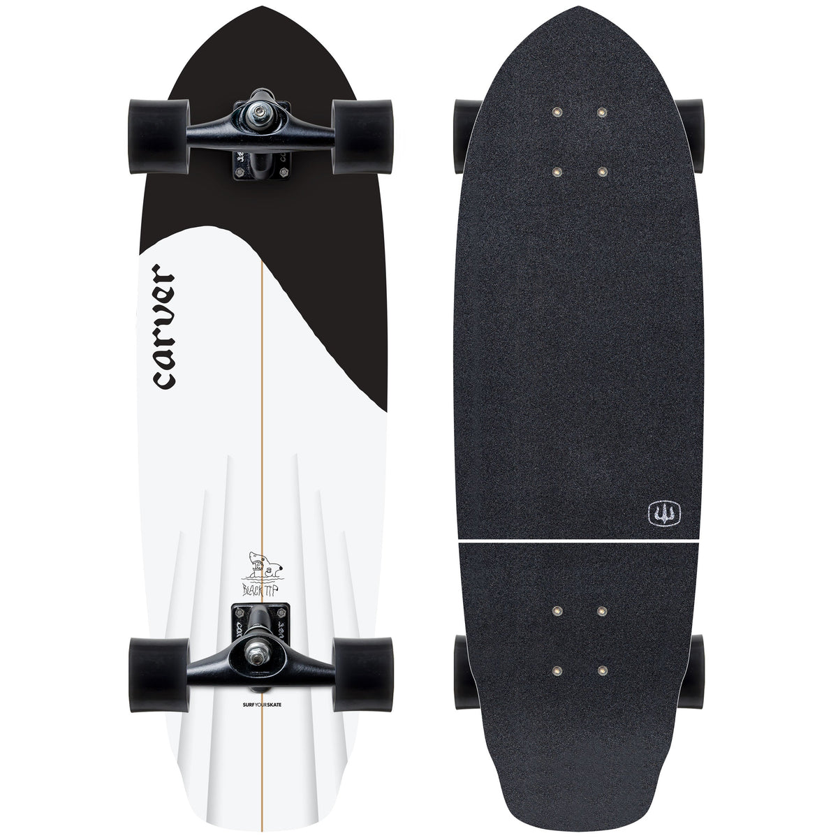 Carver Surfskate Black Tip 32.5 pouces