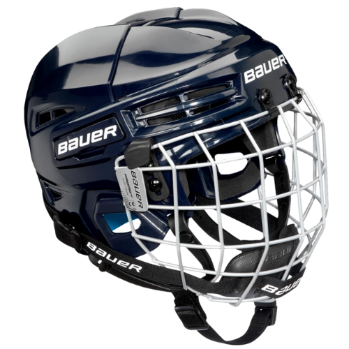 Bauer Prodigy Combo Hockey Helmet Navy Blue Junior ice hockey — vue 1