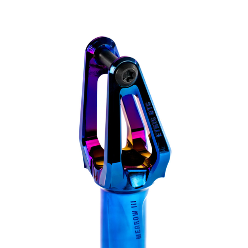 Ethic DTC Fourche Merrow v3 HIC Bleu chrome trottinette freestyle