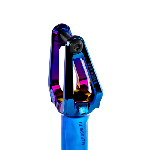 Fourche Ethic Merrow v3 SCS Bleu chrome trottinette freestyle