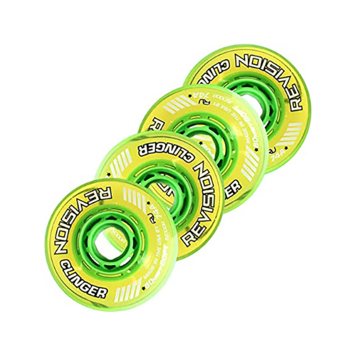 Revision Pack de 4 Roue rollers Clinger Indoor 74A vert