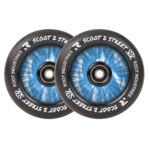 Root roue Air signature Scoot 2 Street 110mm bleu et noir trottinette freestyle x2