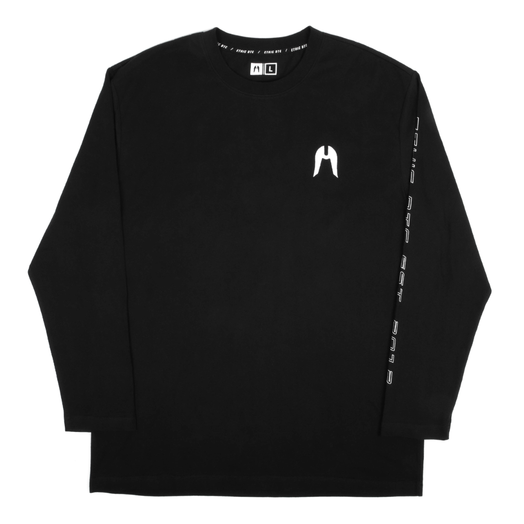 T-shirt ETHIC DTC Lost highway manche longue Noir Trottinette freestyle