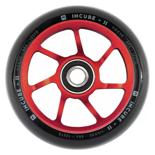Ethic dtc roue incube v2 12std rouge 115mm trottinette freestyle