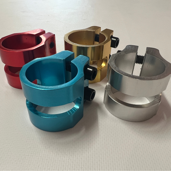 Fuzion Collier de serrage 2-vis trottinette freestyle Chrome