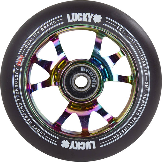 Lucky roue Toaster 110mm neochrome trottinette freestyle