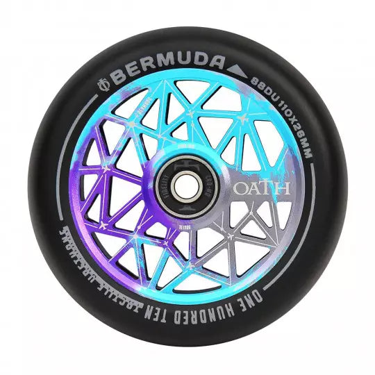 OATH Bermuda Roue chrome violet bleu 110mm trottinette freestyle x2