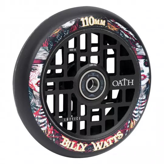 OATH roue Lattice Billy Watts Signature noir 110mm trottinette freestyle x2