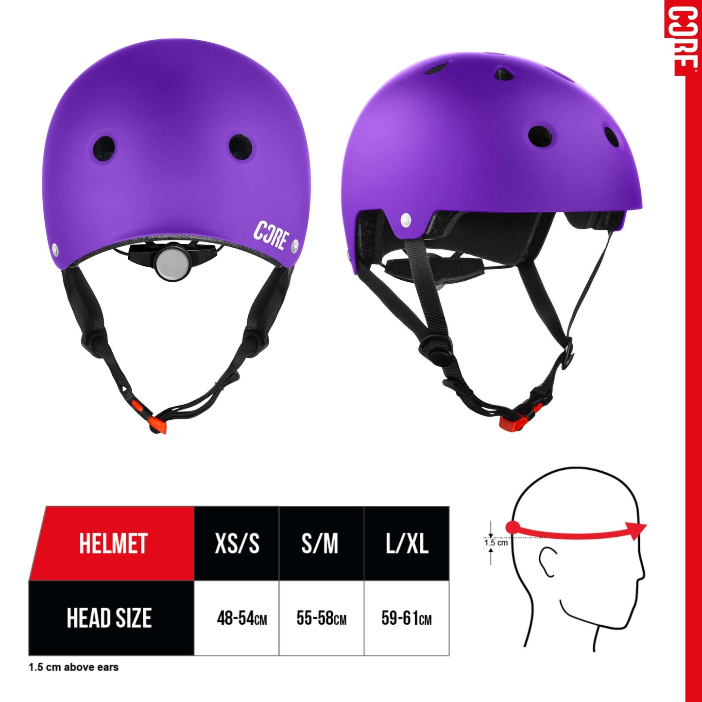 CORE Action Sport Casque Violet