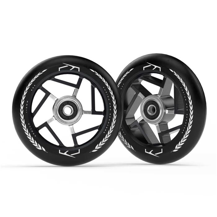 Fuzion Apollo Black 110mm Freestyle Scooter Wheel x2