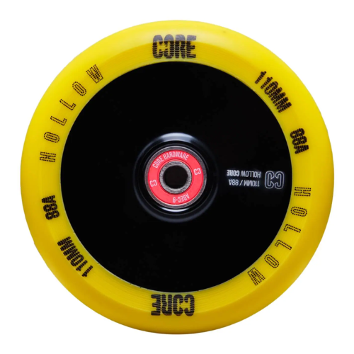 CORE Roue Hollowcore V2 noir et jaune 110mm Trottinette Freestyle