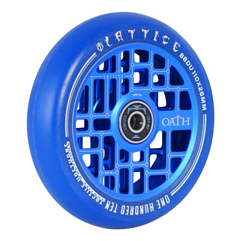 OATH roue Lattice bleu 110mm trottinette freestyle x2