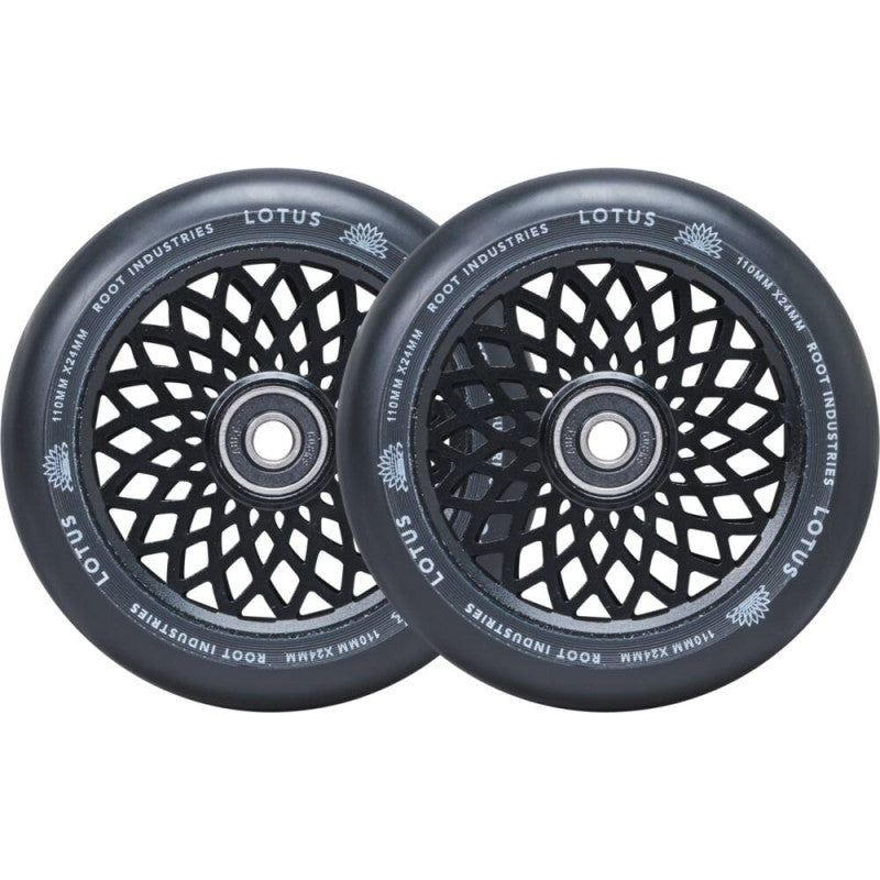 Root industrie roue lotus noir 110mm trottinette freestyle x2