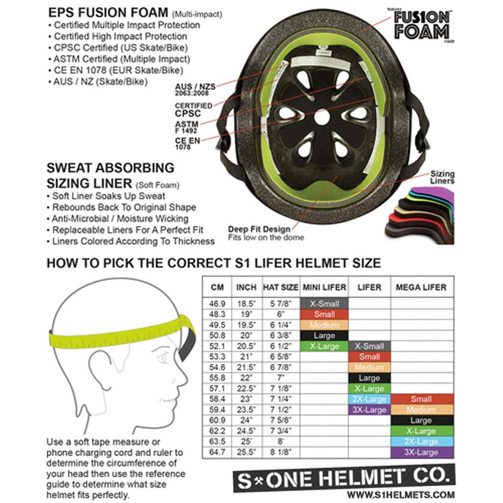 Casque S-One Lifer Camo Noir Mat – Skate, trottinette, roller — vue 2