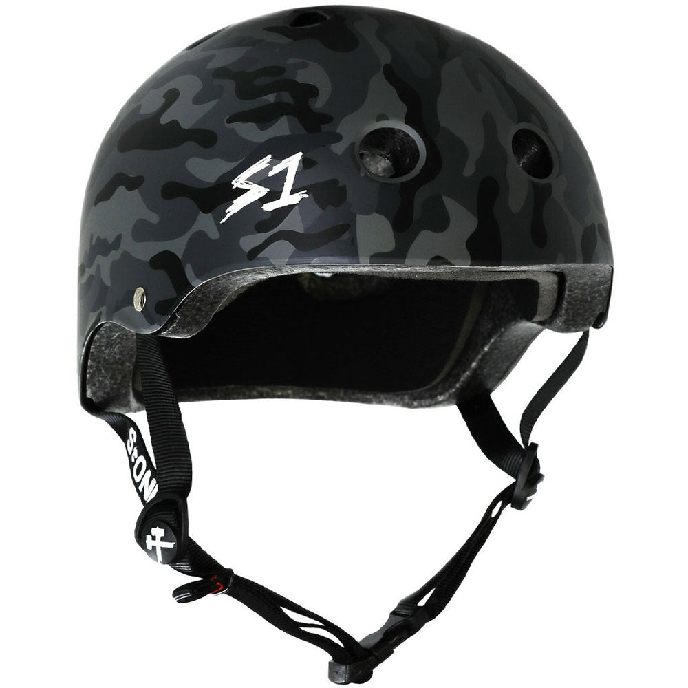 Casque S-One Lifer Camo Noir Mat – Skate, trottinette, roller — vue 1