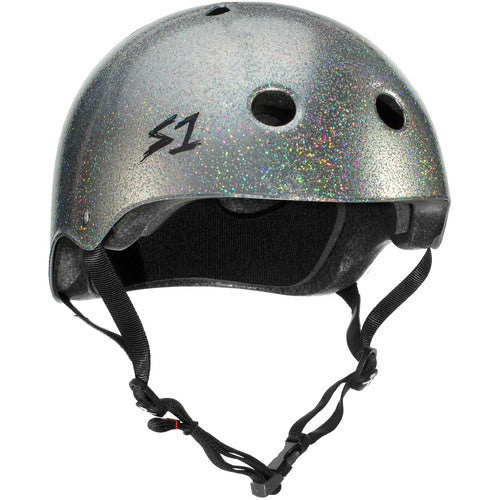 Casque S-One Mega Lifer Argent Pailleté – Skate, trottinette, roller — vue 1