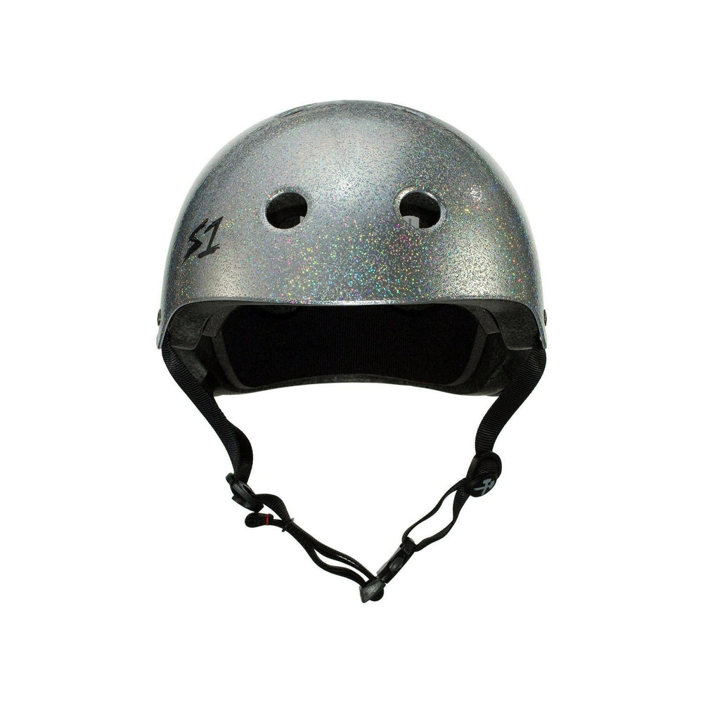 Casque S-One Mega Lifer Argent Pailleté – Skate, trottinette, roller — vue 3
