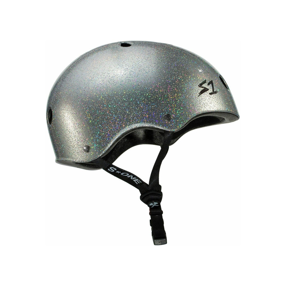 Casque S-One Mega Lifer Argent Pailleté – Skate, trottinette, roller — vue 2