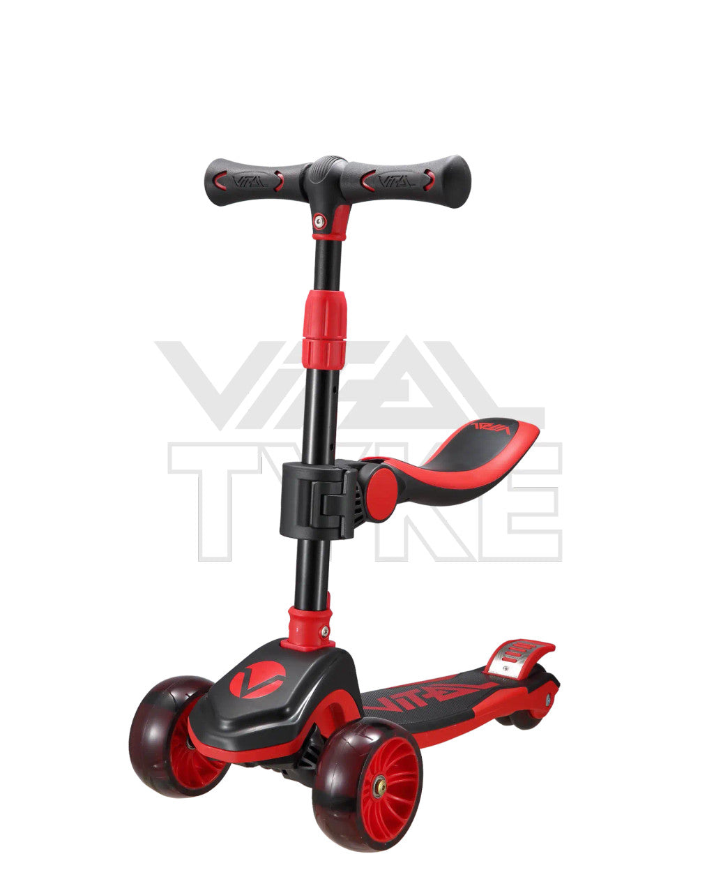 Vital Tyke Trottinette 3 roues Rouge - La Cabane de la Glisse