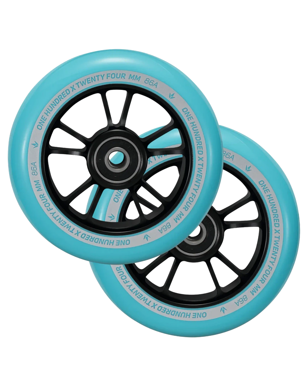 BLUNT Roue 100mm Noir et Turquoise trottinette freestyle (paire) — vue 1