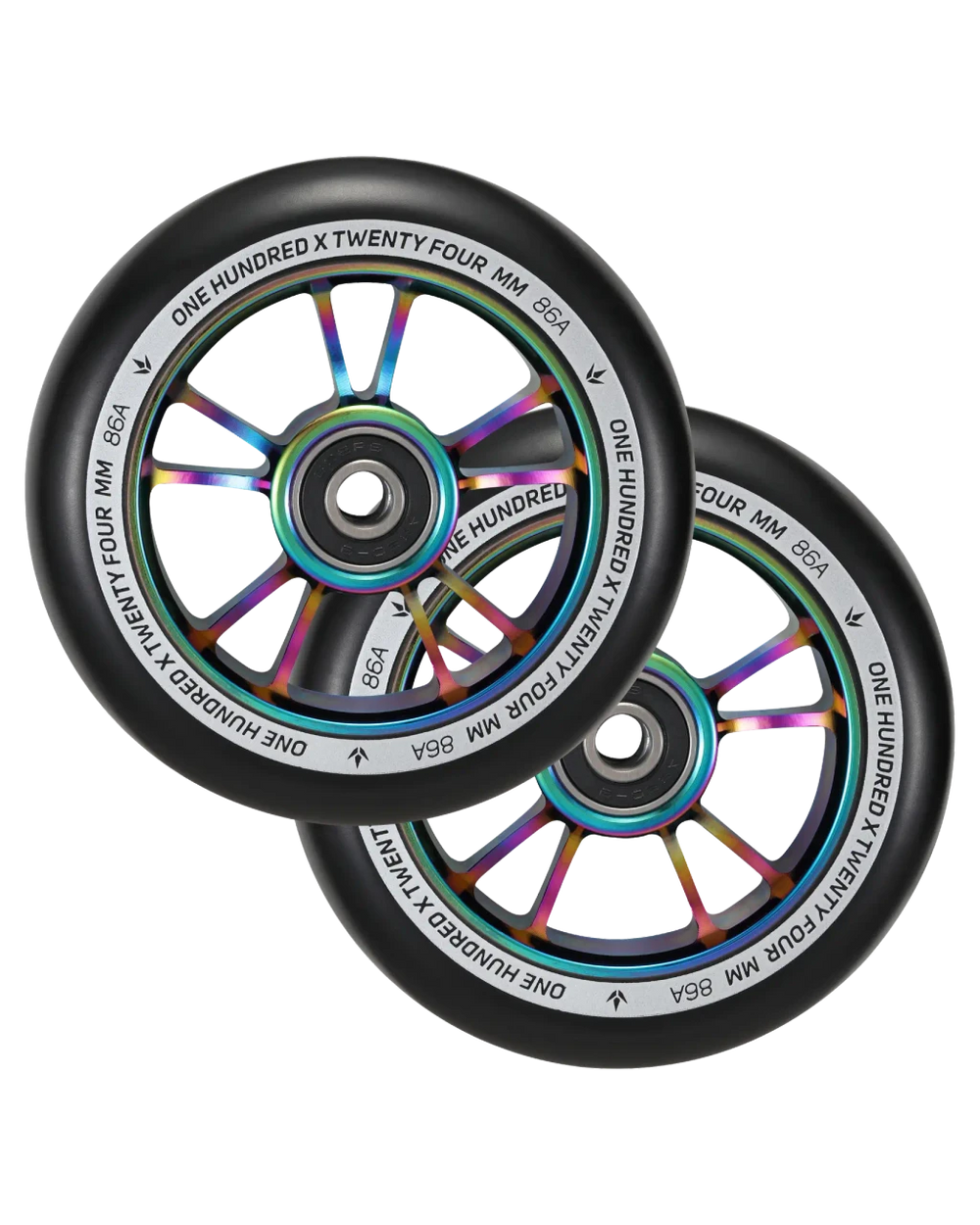 BLUNT Roue 100mm Oil Slick et Noir trottinette freestyle (paire) — vue 1