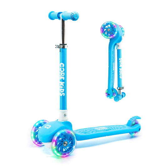 CORE Foldy 3 roues trottinette enfant bleue
