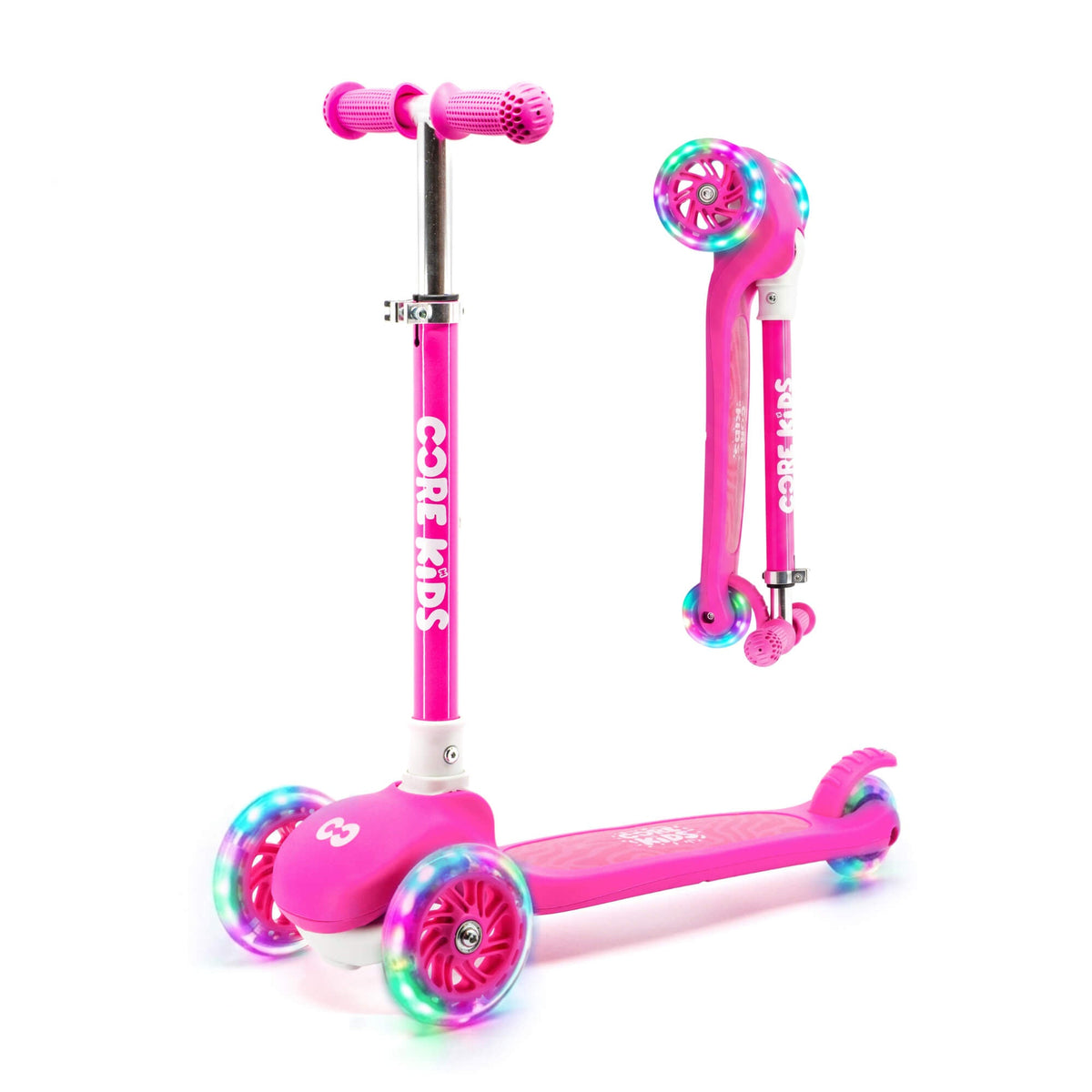 CORE Foldy 3 roues trottinette enfant rose