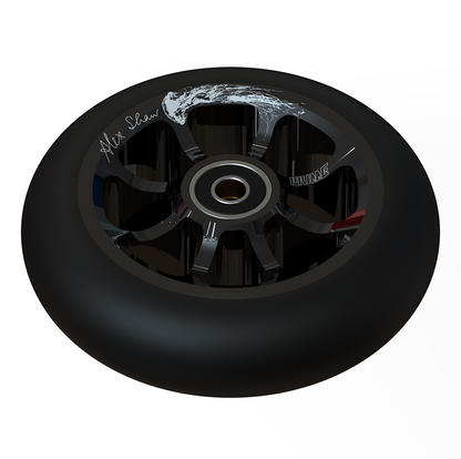 Roue Prime Alex Shaw Jellyfish 110 x 30 mm noire, vue de profil