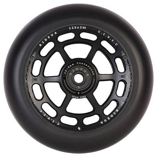 UrbanArtt Roue Civic Noir 125mm trottinette freestyle x2