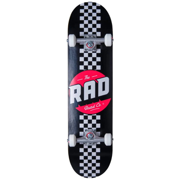 Rad Checker Stripe Skateboard Complet