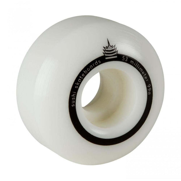 Roues Sushi Pagoda Team V2 53mm blanches pack de 4