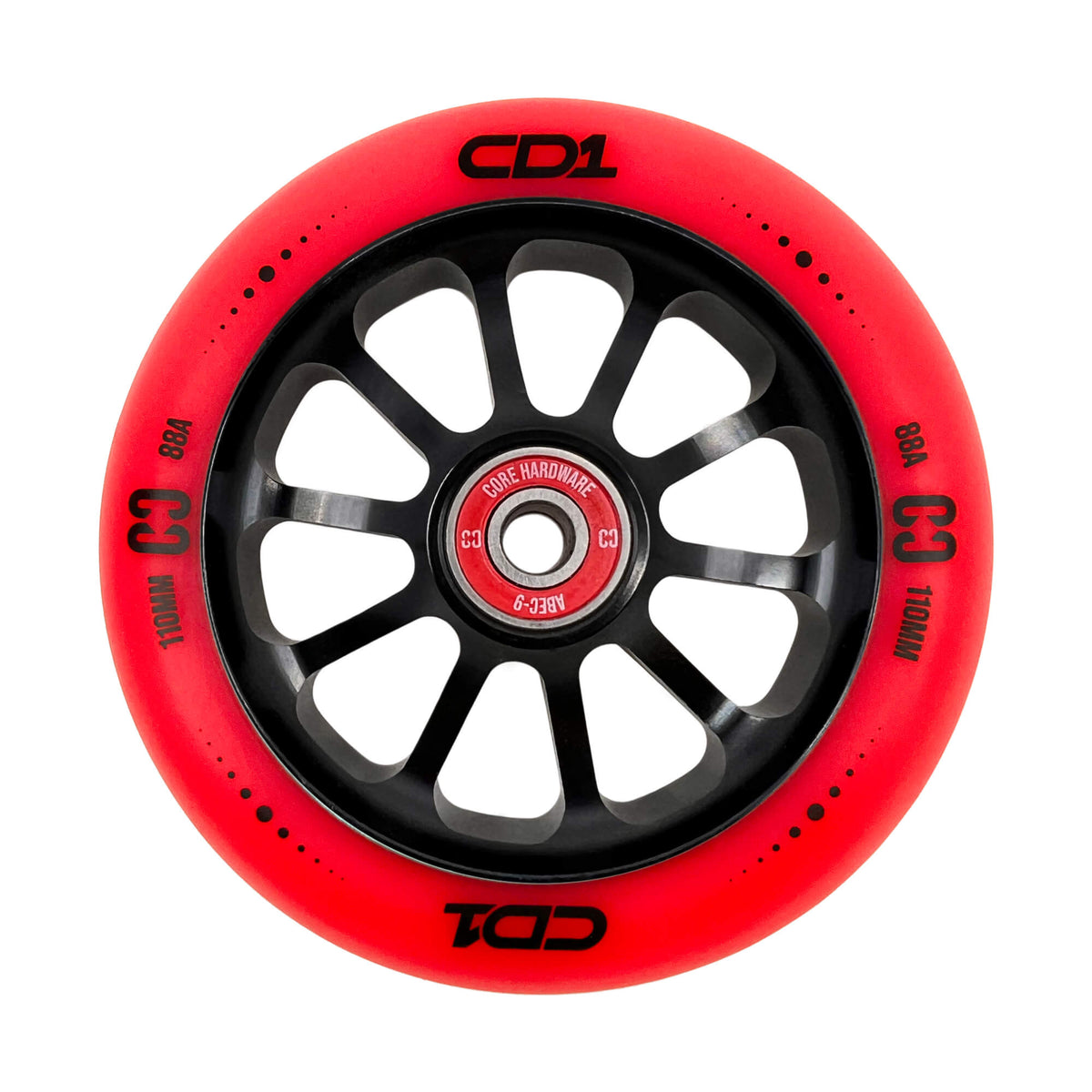 CORE CD1 Roue Trottinette Freestyle Rouge 110mm