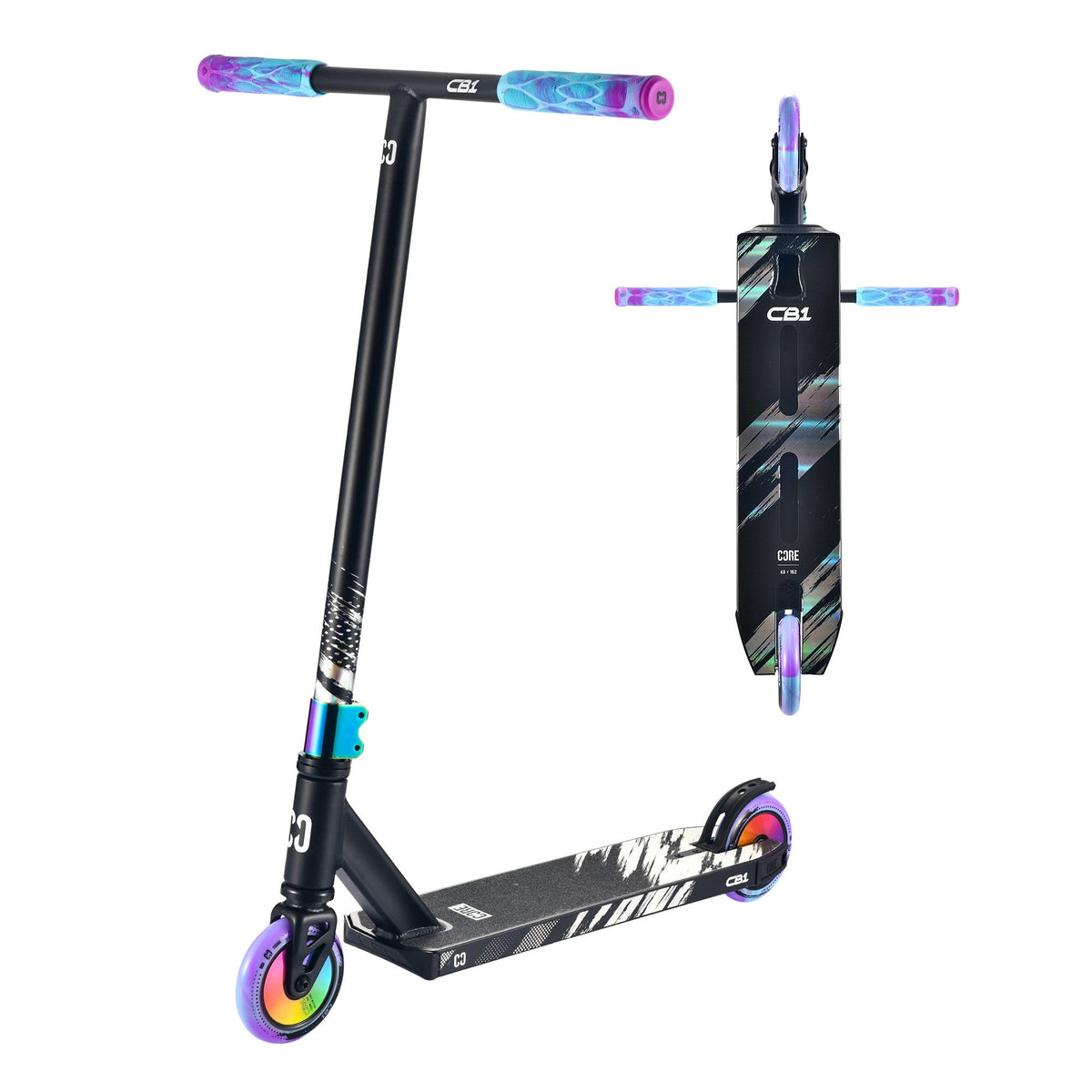 CORE CB1 Trottinette Freestyle Complète Noir et Neochrome