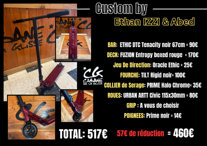 Trottinette freestyle custom by Ethan IZZI et Abed