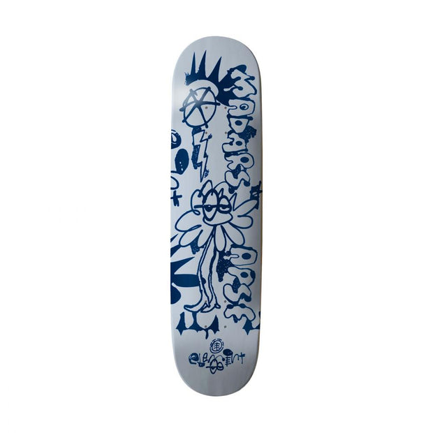 Planche de skateboard Element Nature Madars Apse blanche et bleue