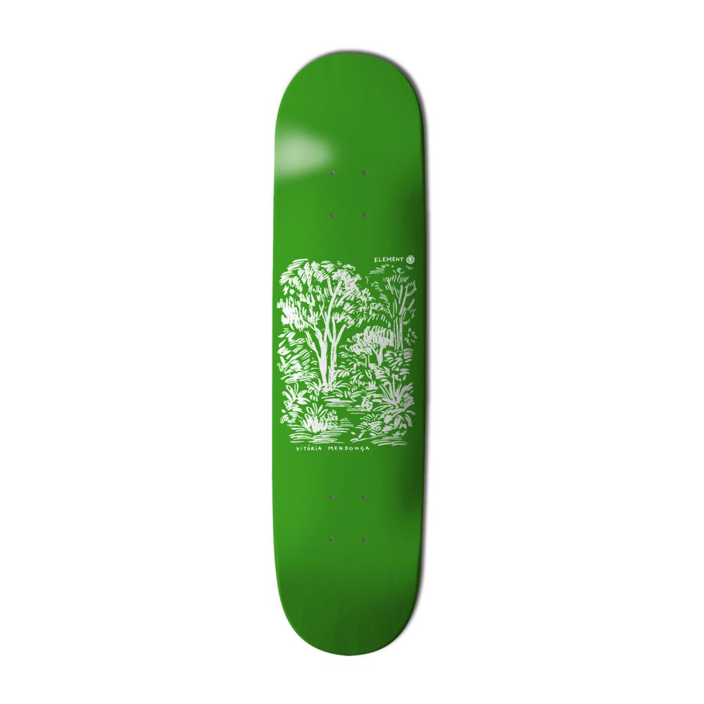Planche de skateboard Element Jungle Vitoria Mendonca verte et blanche