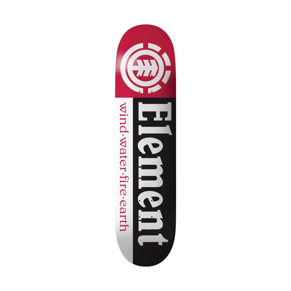 Planche de skateboard Element Section noir, blanc et rouge