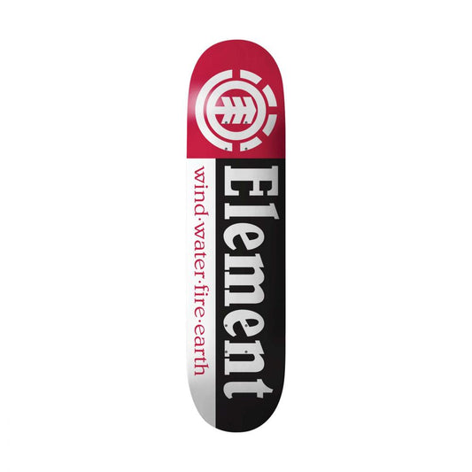 Planche de skateboard Element Section noir, blanc et rouge