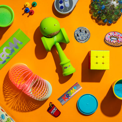KROM Kendama Kolor Vert - vue de dessus