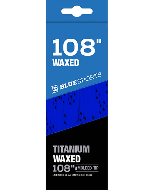 Blue Sports waxed skate laces Blue