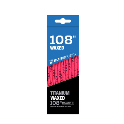 Blue Sports Waxed Skate Laces Pink