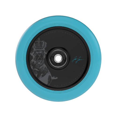 Fuzion roue Signature Leo Spencer V2 bleu 110mm trottinette freestyle