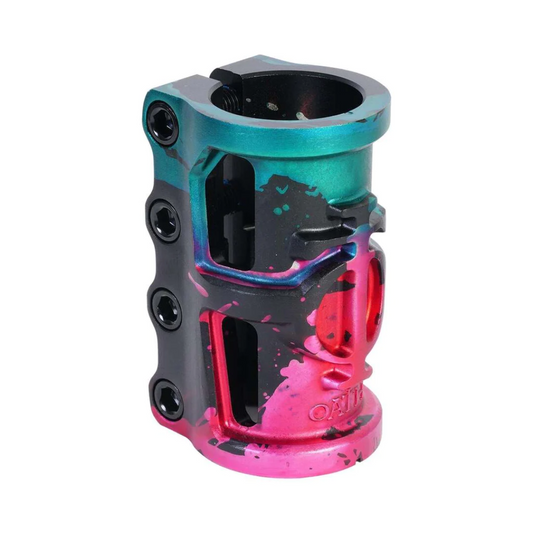 Oath Cage V2 Alloy 4 Bolt SCS Clamp Green Pink And Black